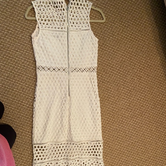 Lulus Dawn of Love White Crochet lace midi- small - Picture 6 of 7